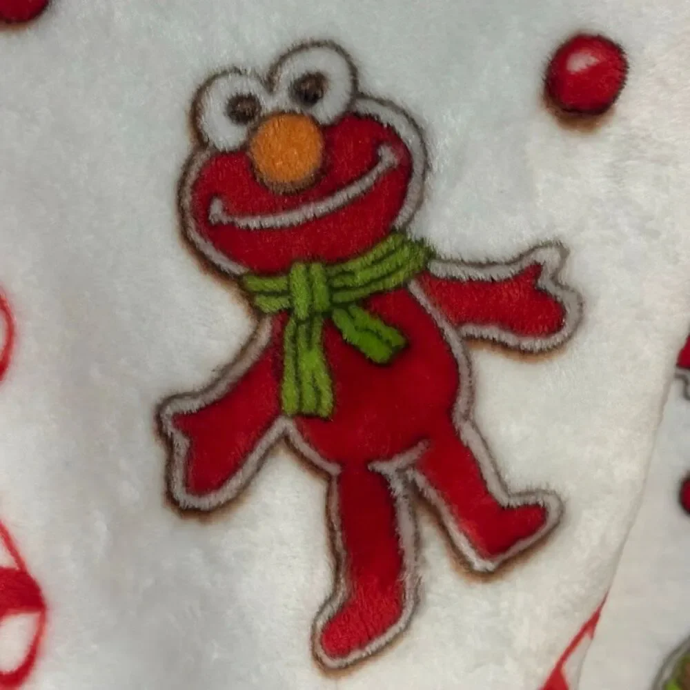 Sesame Street Viral Gingerbread Cookie Blanket Cookie Monster Elmo Oscar NWT